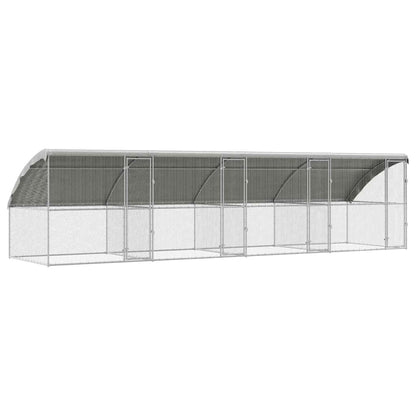 Kippenhok 4 pcs Zilver 800 x 200 x 198,5 cm
