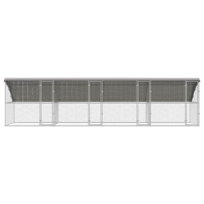 Kippenhok 4 pcs Zilver 800 x 200 x 198,5 cm