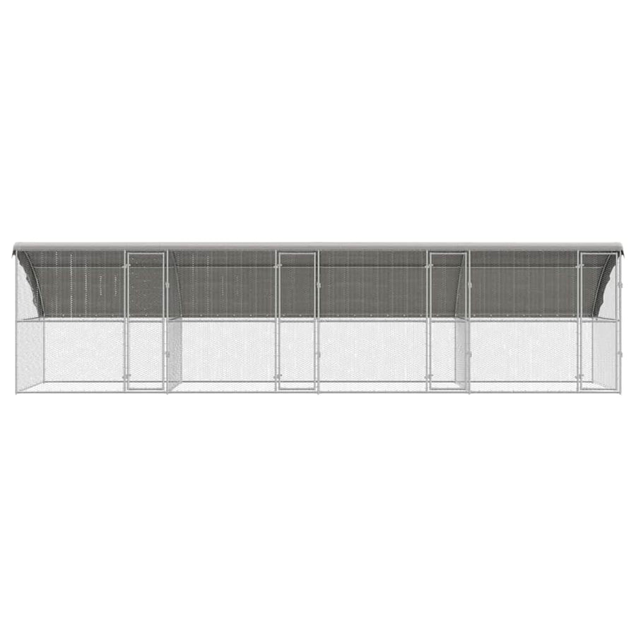 Kippenhok 4 pcs Zilver 800 x 200 x 198,5 cm