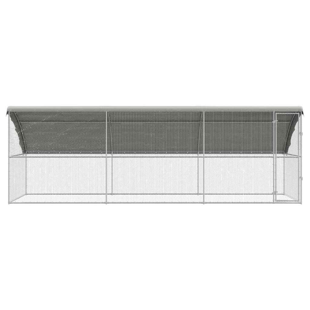 Kippenhok Zilver 600 x 200 x 198.5 cm Gegalvaniseerd staal
