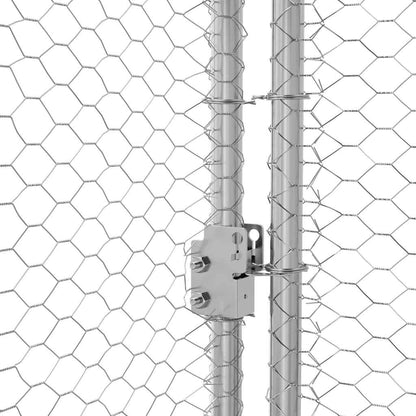 Kippenhok Zilver 800 x 200 x 198.5 cm Gegalvaniseerd staal