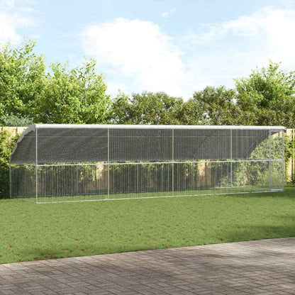 Kippenhok Zilver 800 x 200 x 198.5 cm Gegalvaniseerd staal