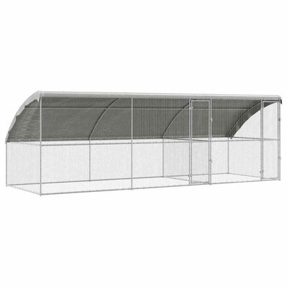 Kippenhok 3 pcs Zilver 600 x 200 x 198,5 cm