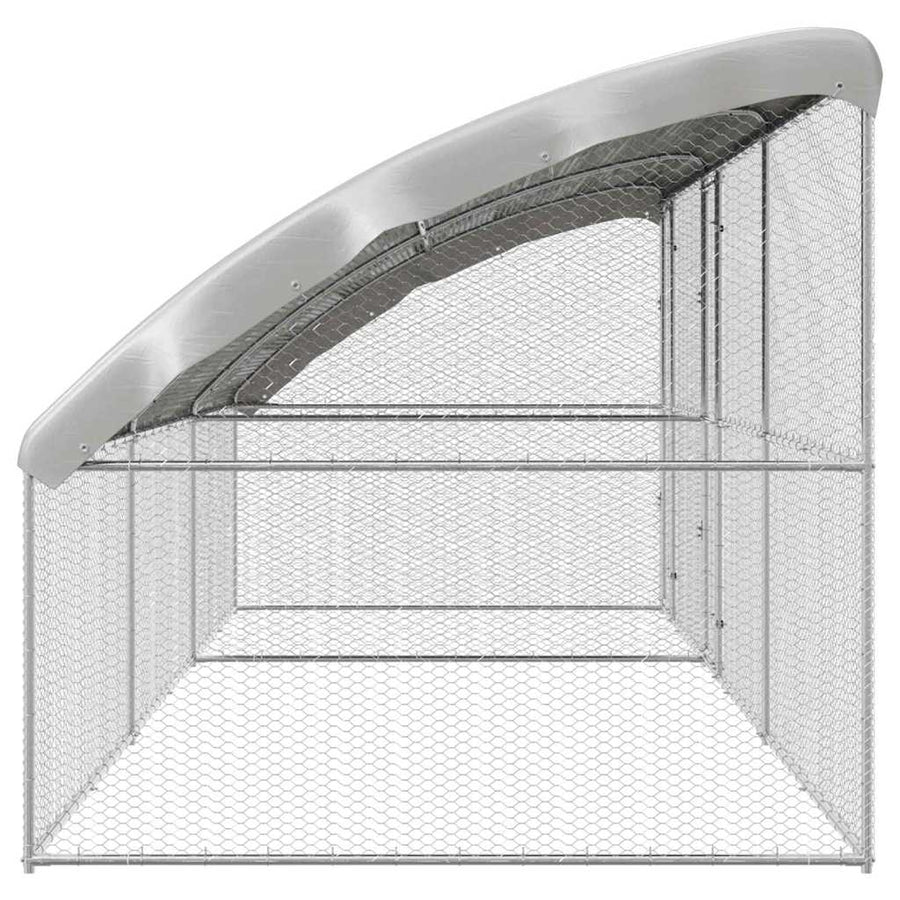 Kippenhok 3 pcs Zilver 600 x 200 x 198,5 cm