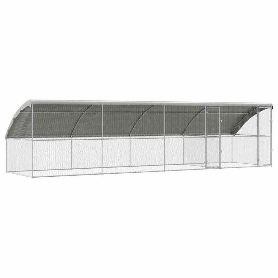 Kippenhok 4 pcs Zilver 800 x 200 x 198,5 cm