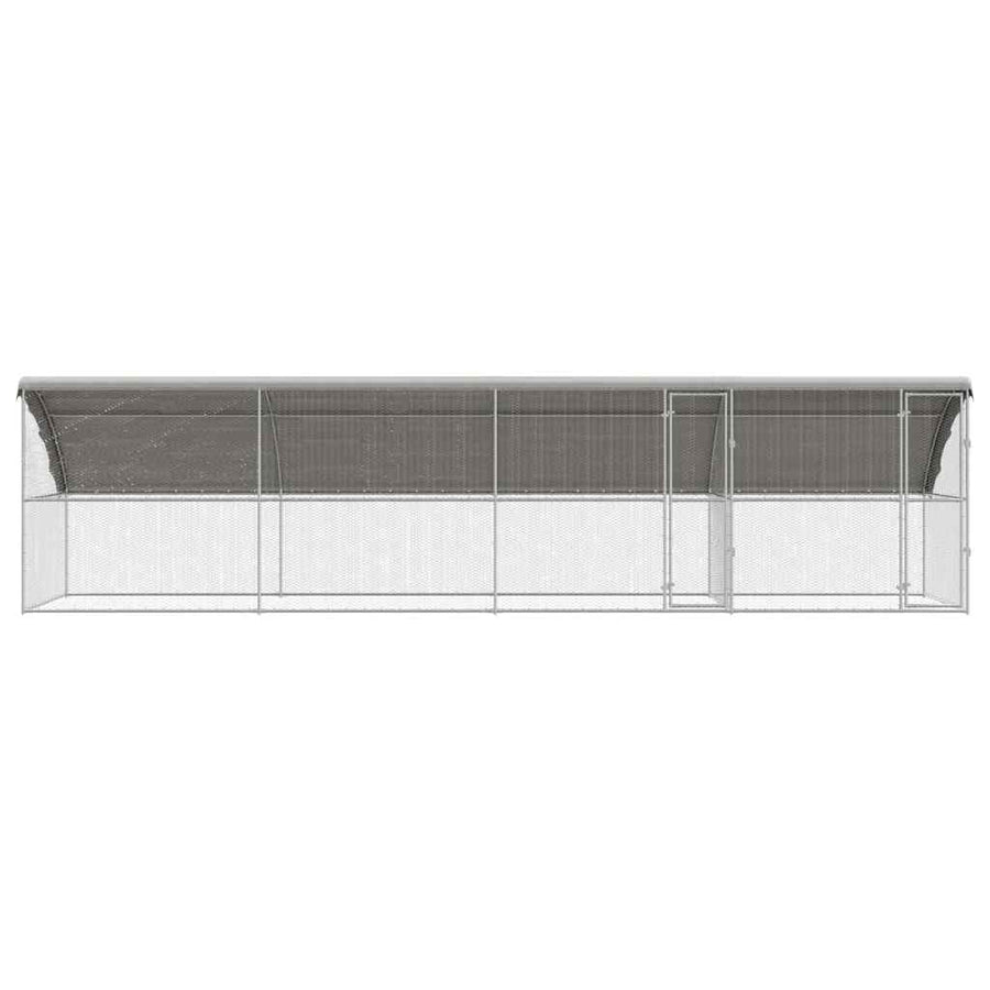 Kippenhok 4 pcs Zilver 800 x 200 x 198,5 cm