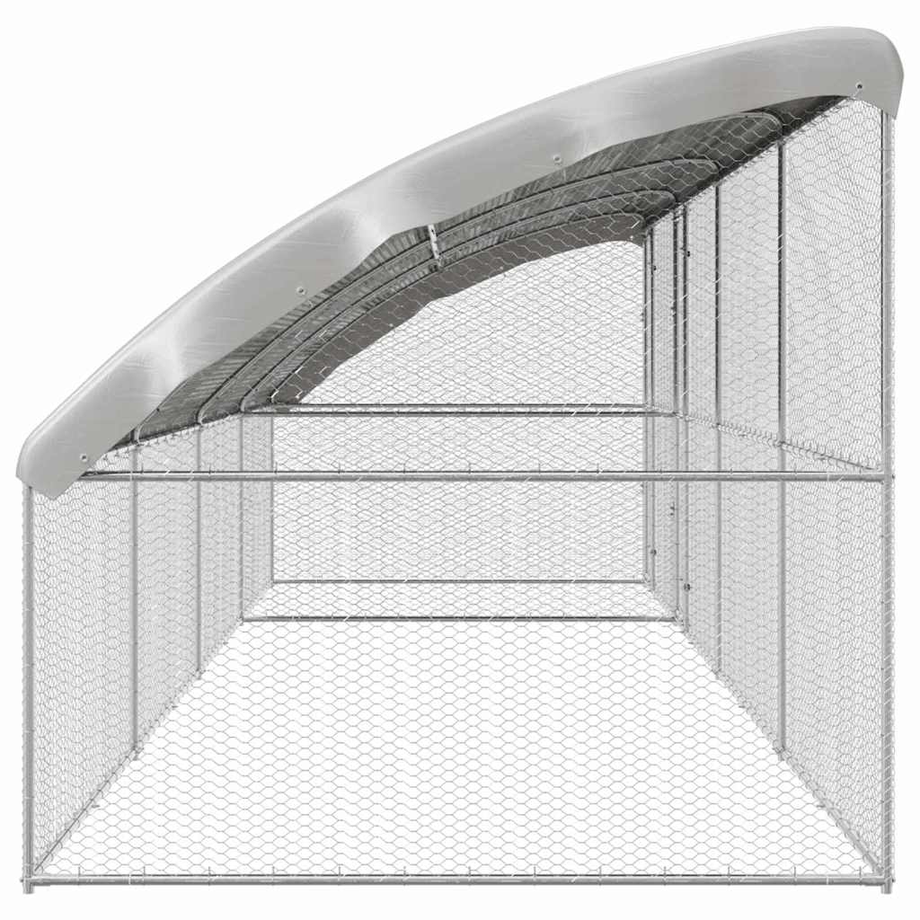 Kippenhok 4 pcs Zilver 800 x 200 x 198,5 cm