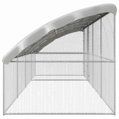 Kippenhok 4 pcs Zilver 800 x 200 x 198,5 cm