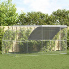 Kippenhok 400x200x200 cm staal PE zilver