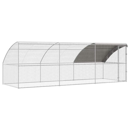 Kippenhok Zilver 600 x 200 x 198.5 cm Gegalvaniseerd staal