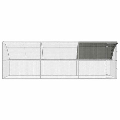 Kippenhok Zilver 600 x 200 x 198.5 cm Gegalvaniseerd staal