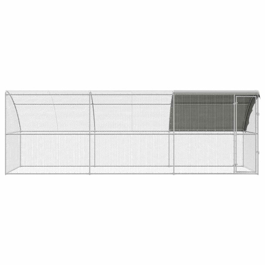 Kippenhok Zilver 600 x 200 x 198.5 cm Gegalvaniseerd staal