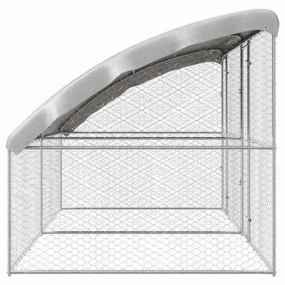 Hondenhok Met Opslag 2 Pcs Zilver 4 X 2 X 2 M Staal 400 cm Met 2 deuren