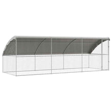 Hondenhok Met Opslag 3 Pcs Zilver 6 X 2 X 2 M Staal 600 cm Met 1 deur