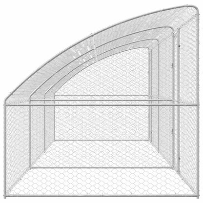 Hondenhok Met Opslag 3 Pcs Zilver 6 X 2 X 2 M Staal 600 cm Met 2 deuren
