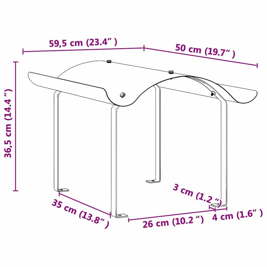 Schoorsteenkap Zilver 59.5 x 50 x 36.5 cm Roestvrij staal