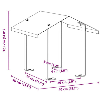 Rookkap Zilver 40 x 40 x 37.5 cm Roestvrij staal