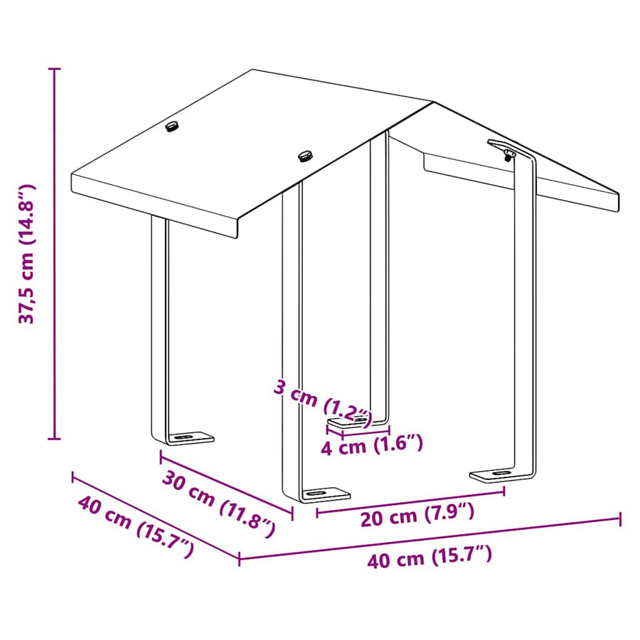 Rookkap Zilver 40 x 40 x 37.5 cm Roestvrij staal