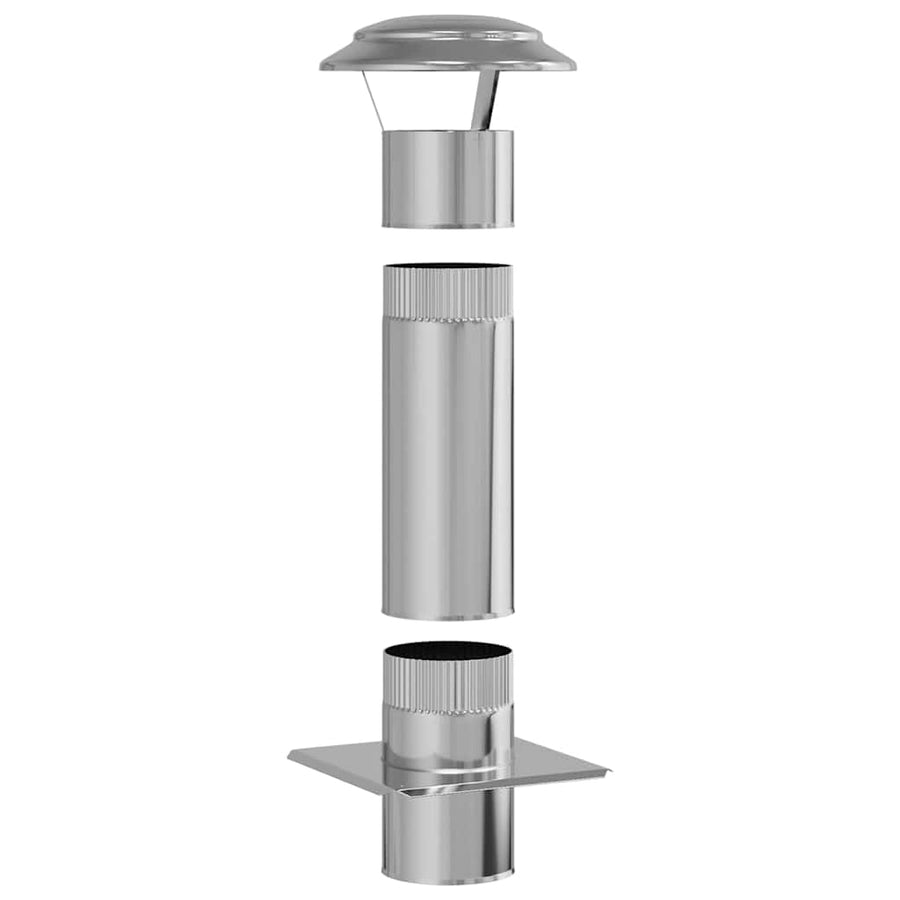 Schouw Verlenging Zilver 25 x 25 x 65 cm Roestvrij staal