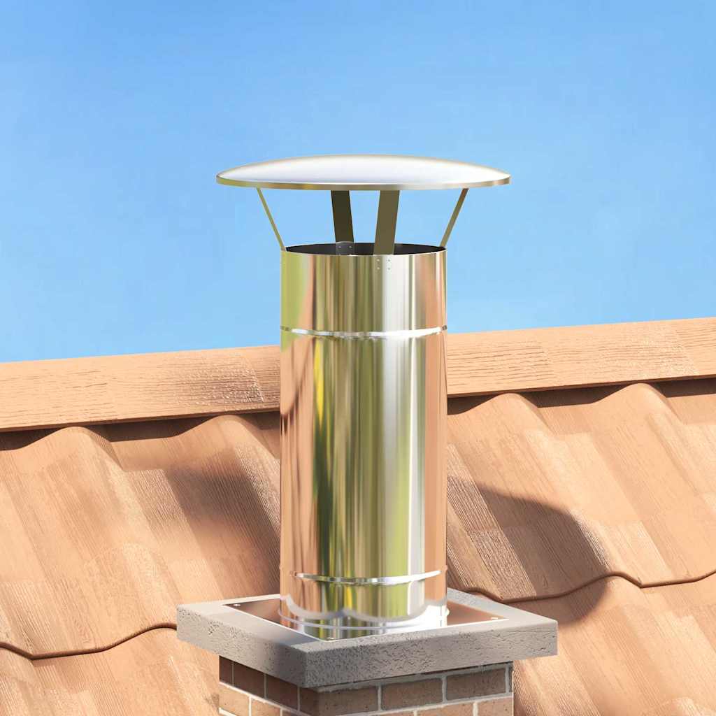 Schouw Verlenging Zilver 35 X 35 X 65 Cm Roestvrij Staal Ø 20 cm