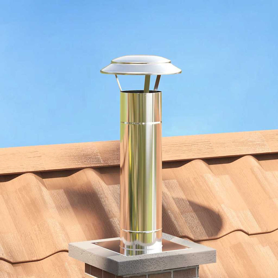 Regenbescherming voor Schoorsteen Zilver 25 x 25 x 20 cm