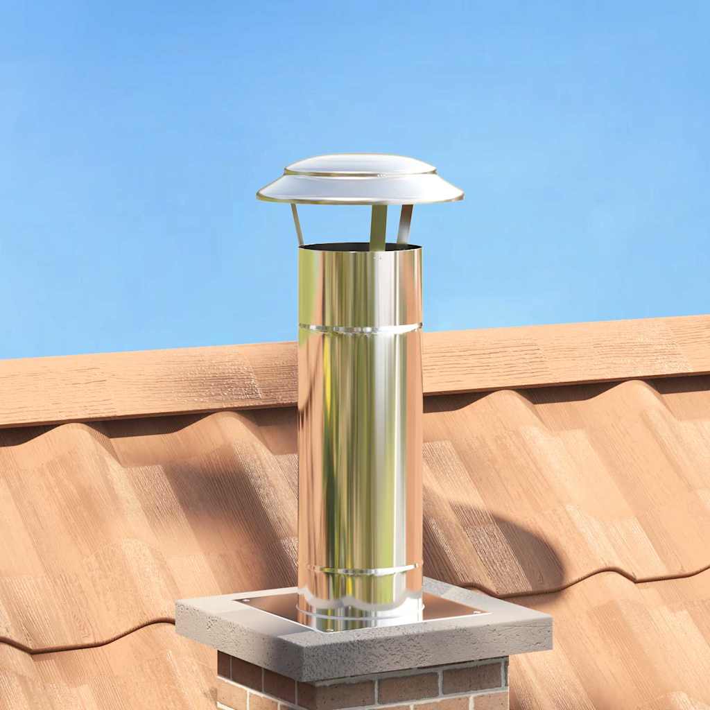 Regenbescherming voor Schoorsteen Zilver 25 x 25 x 20 cm
