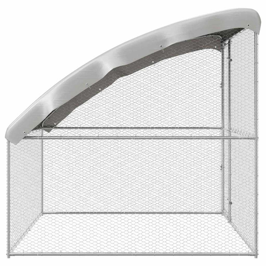 Kippenhok Zilver 2 X 2 X 2 M Gegalvaniseerd Staal 200 cm Met 1 deur