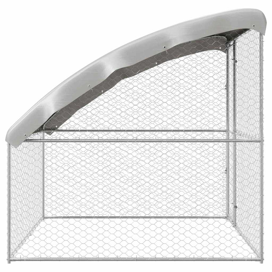 Hondenhok Met Opslag Zilver 2 X 2 X 2 M Staal 200 cm Met 1 deur