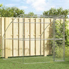 Dog Kennel with Storage Silver 2 x 2 x 2 m Galvanized steel
