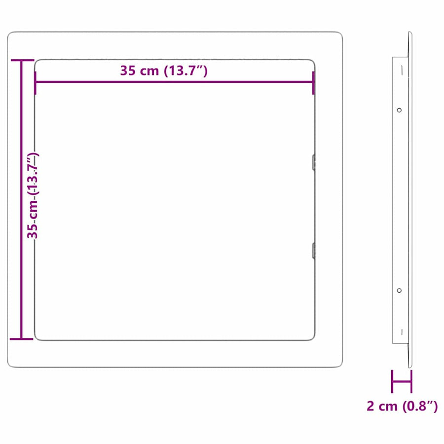 Toegangs-panelen Wit 35 x 35 cm ABS Kunststof