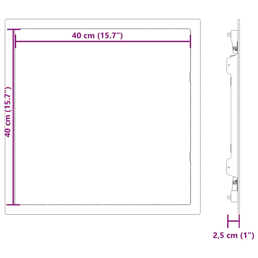 Toegangs-panelen Wit 40 x 40 cm ABS Kunststof