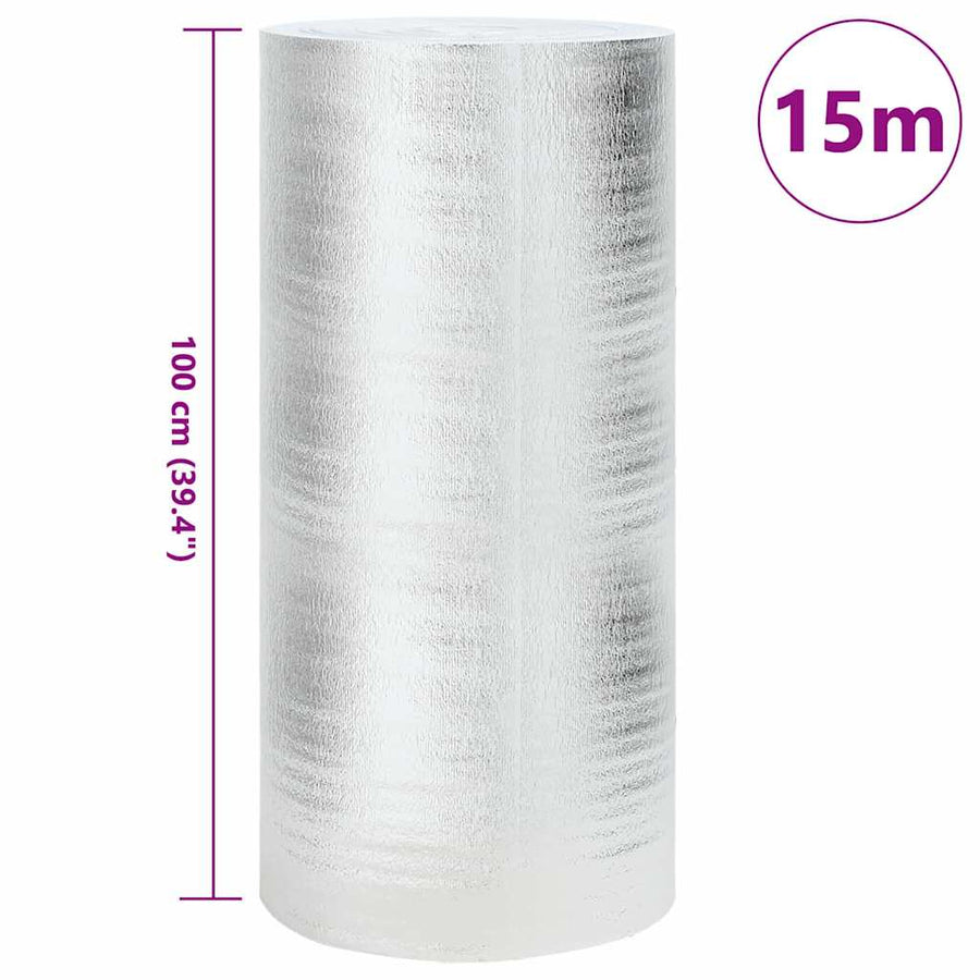 Radiatorfolie Zilver 15 x 1 m Polyetheen
