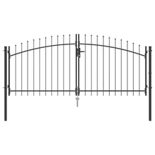 Dubbele Poort met slot Grijs 299,5 x 174,5 cm Staal