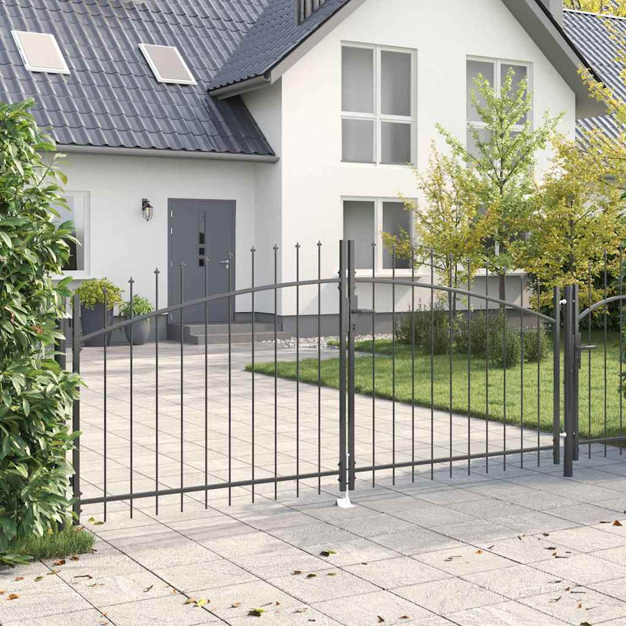 Dubbele Poort met slot Grijs 299,5 x 199,5 cm Staal