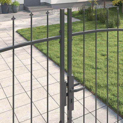 Dubbele Poort met slot Grijs 299,5 x 224,5 cm Staal
