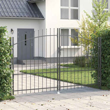 Dubbele Poort met slot Grijs 299,5 x 224,5 cm Staal