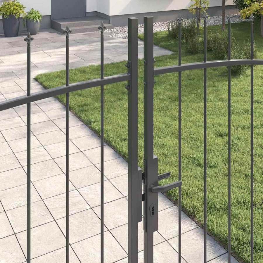 Dubbele Poort met slot Woerden Grijs 299,5 x 249,5 cm Staal