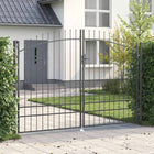 Dubbele poort 299,5 x 249,5 cm staal grijs