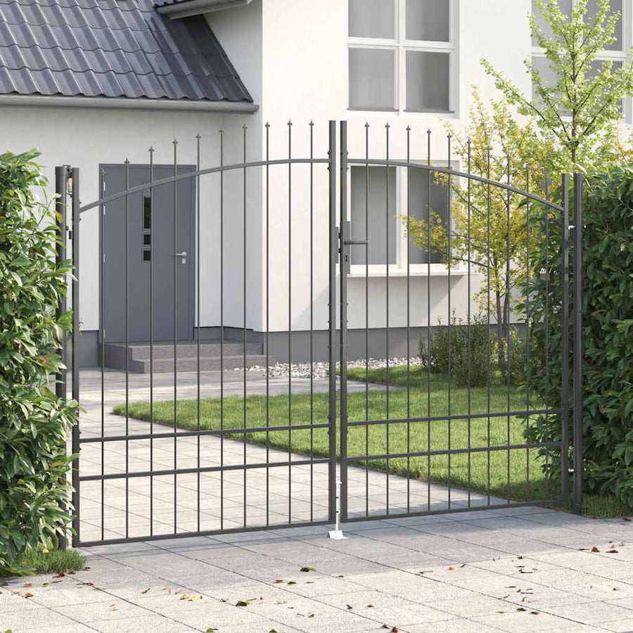 Dubbele Poort met slot Woerden Grijs 299,5 x 249,5 cm Staal