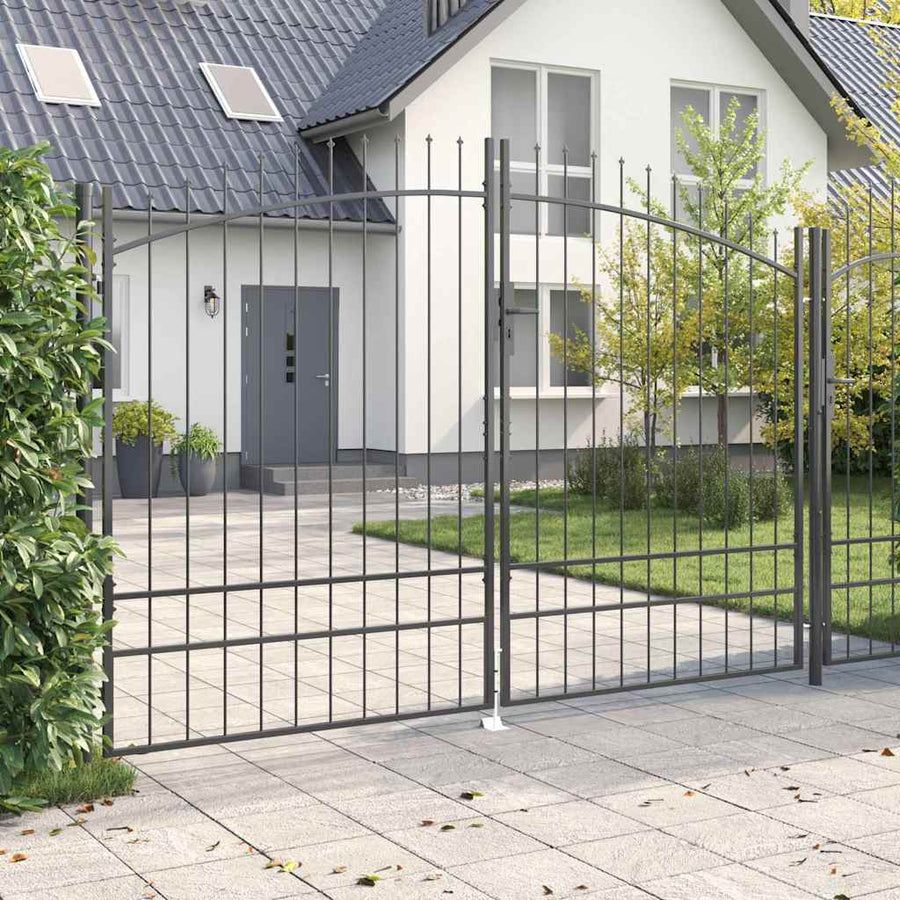 Dubbele Poort met slot Woerden Grijs 299,5 x 249,5 cm Staal