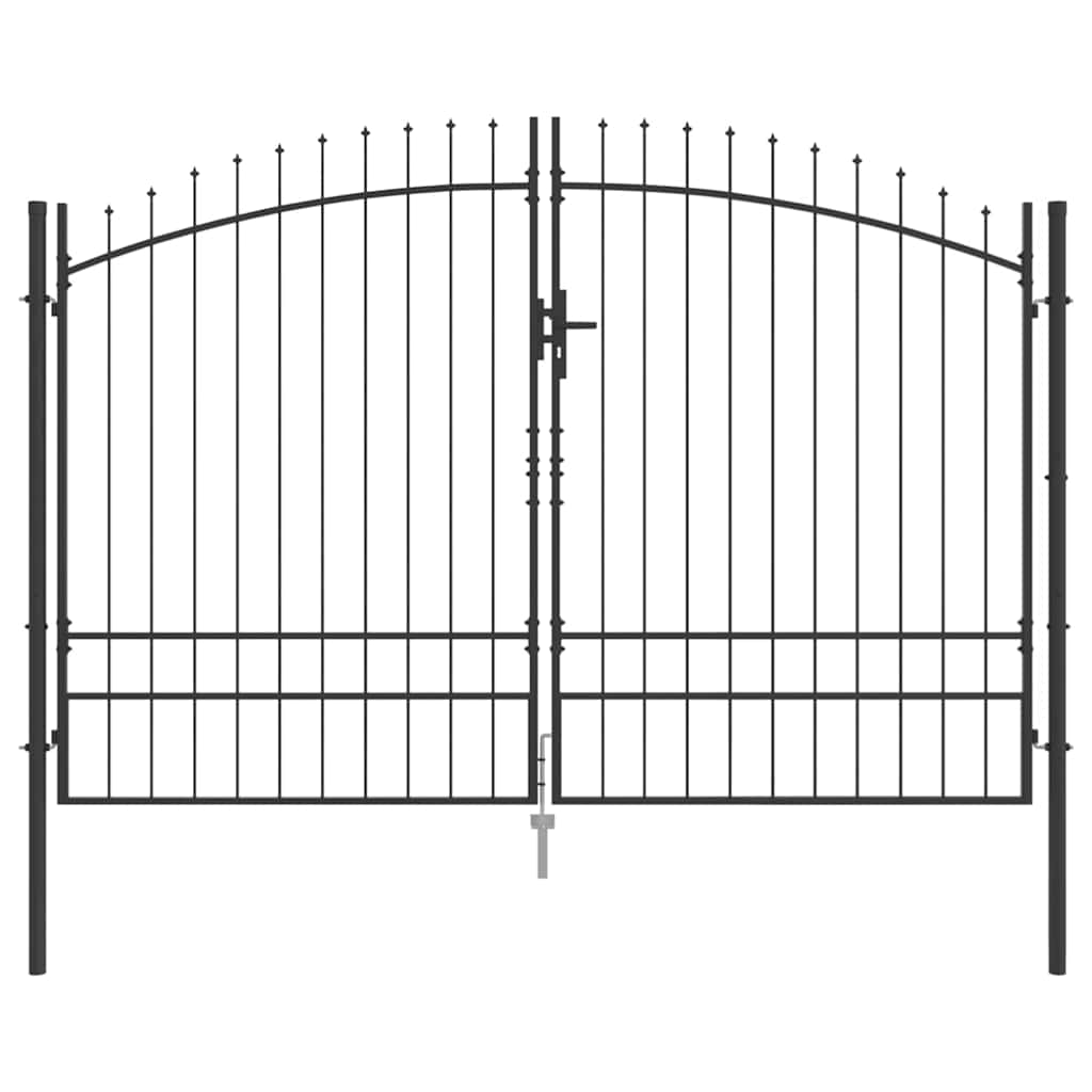 Dubbele Poort met slot Woerden Grijs 299,5 x 249,5 cm Staal