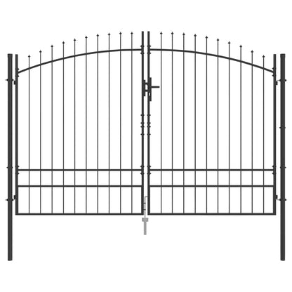 Dubbele Poort met slot Woerden Grijs 299,5 x 249,5 cm Staal