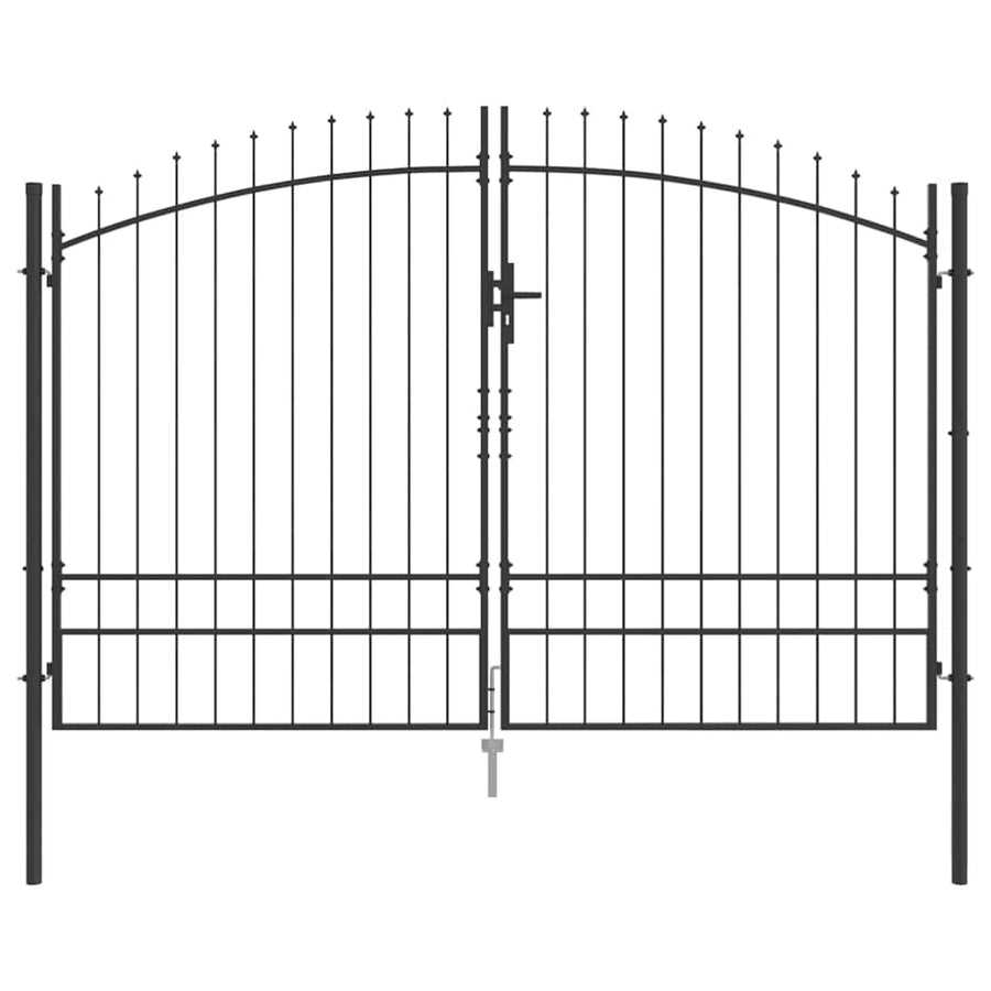 Dubbele Poort met slot Woerden Grijs 299,5 x 249,5 cm Staal