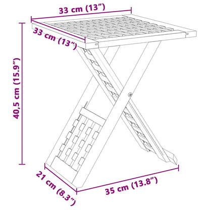 Salontafel Bruin 33 x 33 x 40,5 cm Massief Notenhout