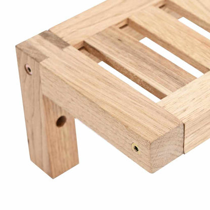 Wandhangrek Naturel 62 x 10 x 12,5 cm Massief Notenhout