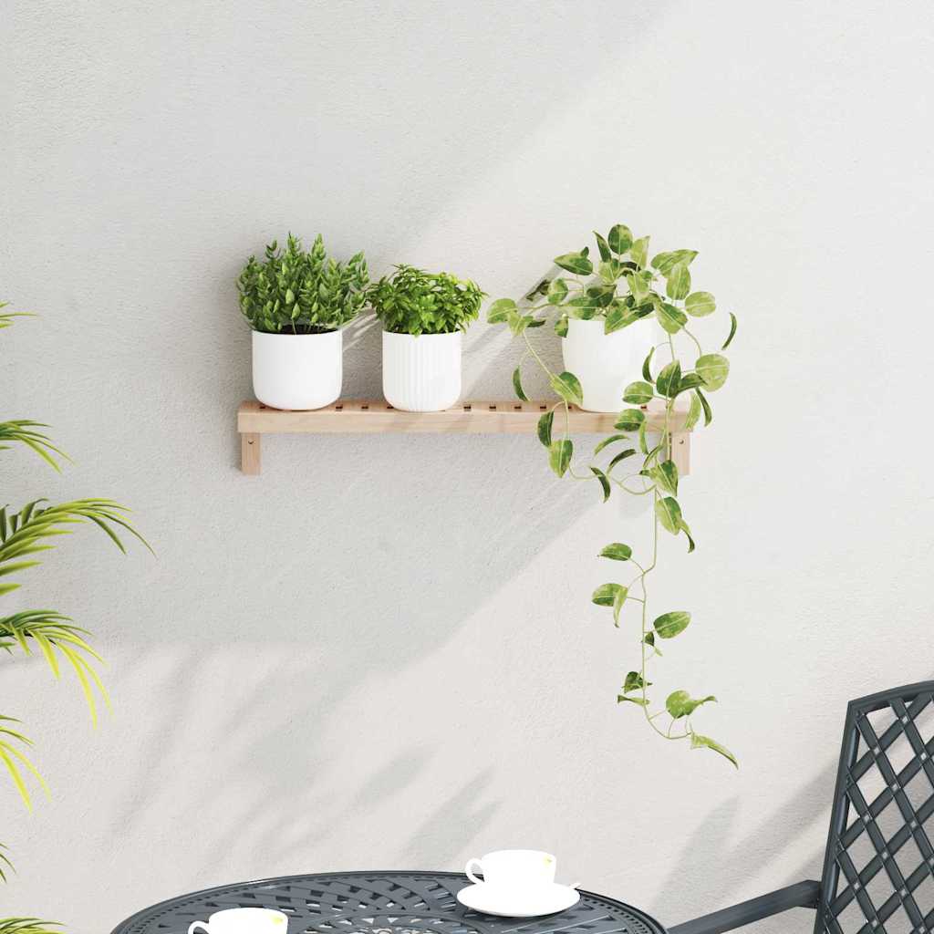 Wandhangrek Naturel 62 x 10 x 12,5 cm Massief Notenhout