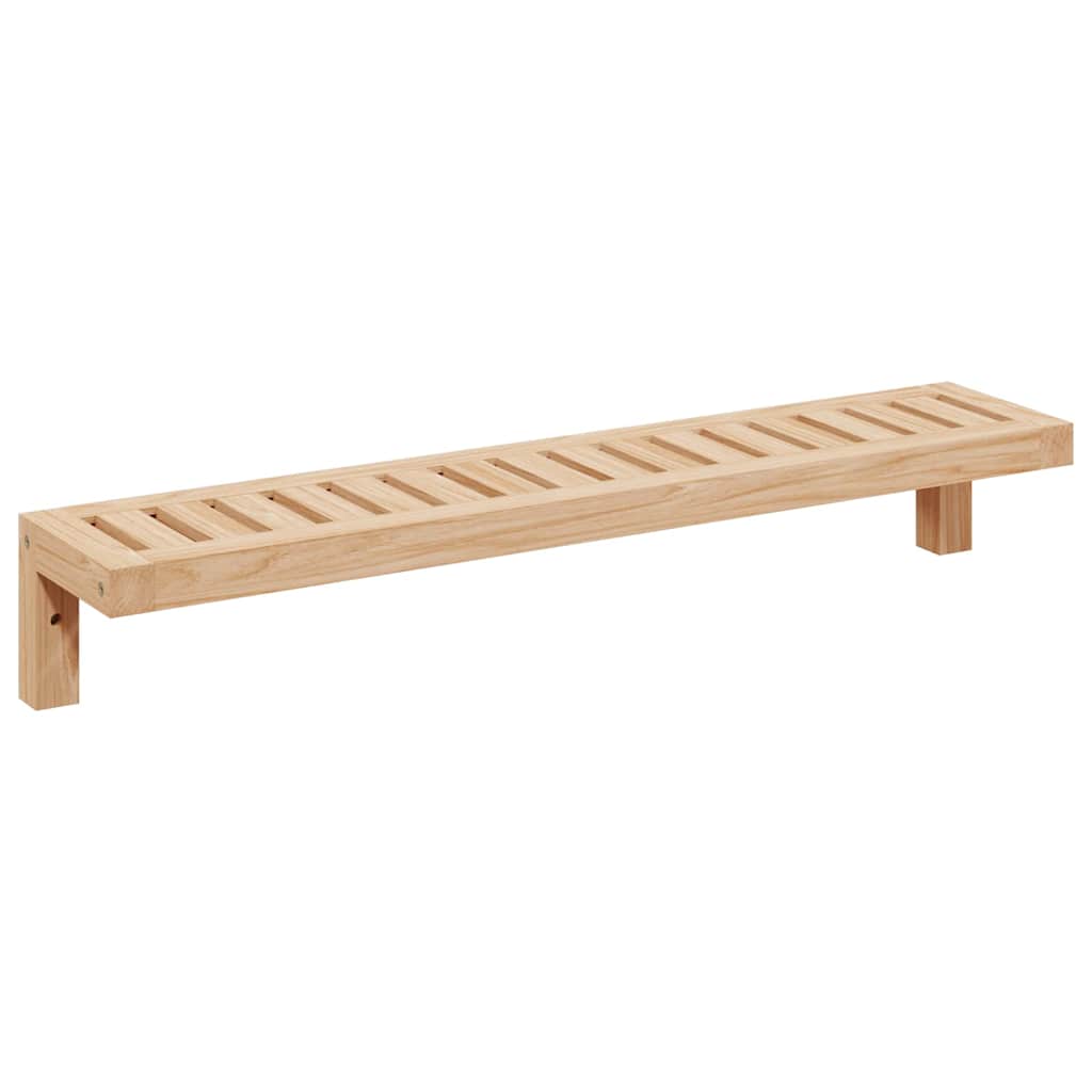 Wandhangrek Naturel 62 x 10 x 12,5 cm Massief Notenhout