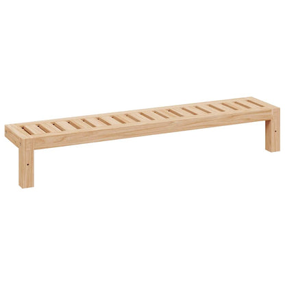 Wandhangrek Naturel 62 x 10 x 12,5 cm Massief Notenhout