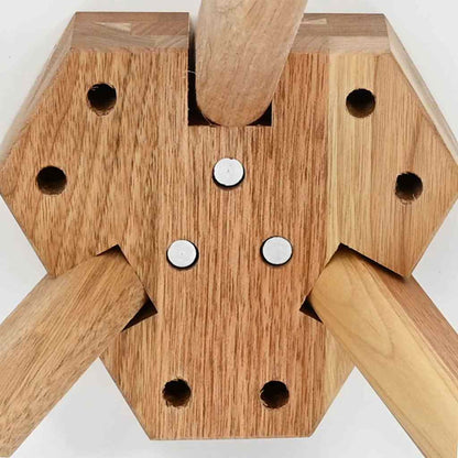 Salontafel 3 pcs Bruin Massief Notenhout