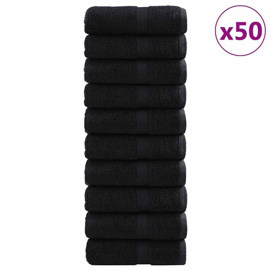 Gastendoek SOLUND 50 pcs Zwart 30 x 30 cm 550 gsm